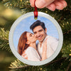 Custom Photo Lenticular Crystal Ornament - Personalized Anniversary Christmas Wedding Gifts For Husband And Wife, Him And Her - Merry & Mine
