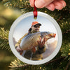 Custom Photo Lenticular Crystal Ornament - Personalized Christmas Birthday Fishing Gifts For Fisherman - Casting Joy Into Cold Waters