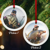 Custom Photo Lenticular Crystal Ornament - Personalized Christmas Birthday Fishing Gifts For Fisherman - Casting Joy Into Cold Waters
