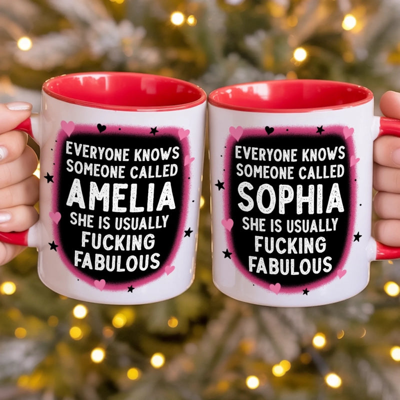 Custom Accent Mug - Personalized Best Friend Birthday Gifts For Women, Besties, Sisters, BFF - Life Feels Lighter With You