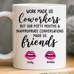 Custom Mug - Personalized Funny Gifts For Coworker, Work Bestie - Teamwork Makes Days Better