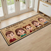 Custom Runner Rug - Personalized Birthday Gifts For Grandpa, Grandma - Small Feet, Big Love, Happy home