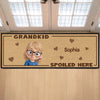 Custom Runner Rug - Personalized Birthday Gifts For Grandpa, Grandma - Small Feet, Big Love, Happy home