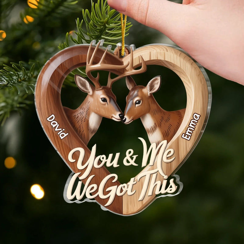 Custom Acrylic Ornament - Personalized Anniversary Christmas Wedding Gifts For Husband And Wife, Him And Her - You’re My Favorite Catch