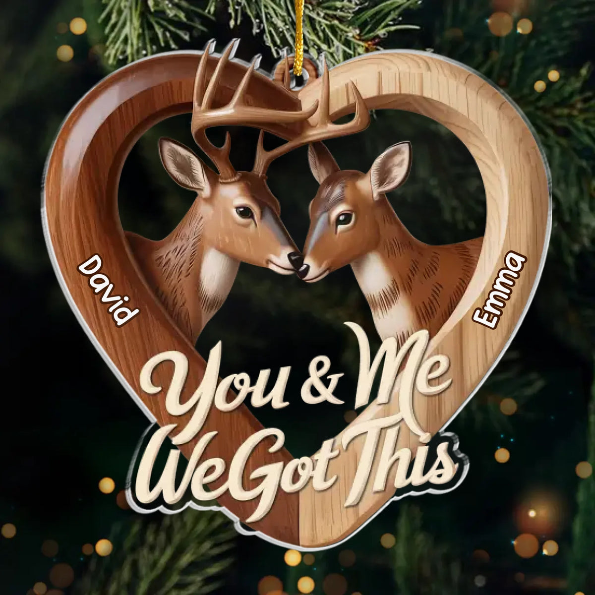 Custom Acrylic Ornament - Personalized Anniversary Christmas Wedding Gifts For Husband And Wife, Him And Her - You’re My Favorite Catch