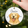 Custom Photo Ceramic Ornament - Personalized Christmas Birthday Gifts For Dog Cat Lovers, Dog Dad And Mom, Cat Owners - One Paw Closer To Pure Joy