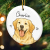 Custom Photo Ceramic Ornament - Personalized Christmas Birthday Gifts For Dog Cat Lovers, Dog Dad And Mom, Cat Owners - One Paw Closer To Pure Joy