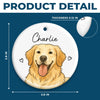 Custom Photo Ceramic Ornament - Personalized Christmas Birthday Gifts For Dog Cat Lovers, Dog Dad And Mom, Cat Owners - One Paw Closer To Pure Joy