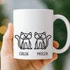 Custom Mug - Personalized Christmas Birthday Gifts For Cat Lovers, Cat Mom And Dad - Daily Dose Of Purr Therapy