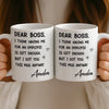 Custom Boss Lady Mug - Personalized Funny Gifts For Coworker, Work Bestie, Boss - Boss Mode On Every Day
