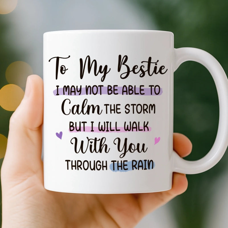 Custom Mug - Personalized Best Friend Birthday Gifts For Women, Besties, Sisters, BFF - Besties Make Life Shine Bright