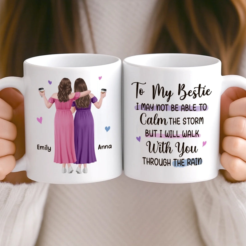 Custom Mug - Personalized Best Friend Birthday Gifts For Women, Besties, Sisters, BFF - Besties Make Life Shine Bright