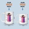 Custom Mug - Personalized Best Friend Birthday Gifts For Women, Besties, Sisters, BFF - Besties Make Life Shine Bright