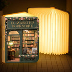 Custom Foldable LED Magic Book Lamp - Personalized Bookish Gifts For Book Lovers, Bookworms, Readers - A Sanctuary For Story Lovers