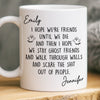 Custom Mug - Personalized Best Friend Birthday Gifts For Women, Besties, Sisters, BFF - Laughing Through Life Together