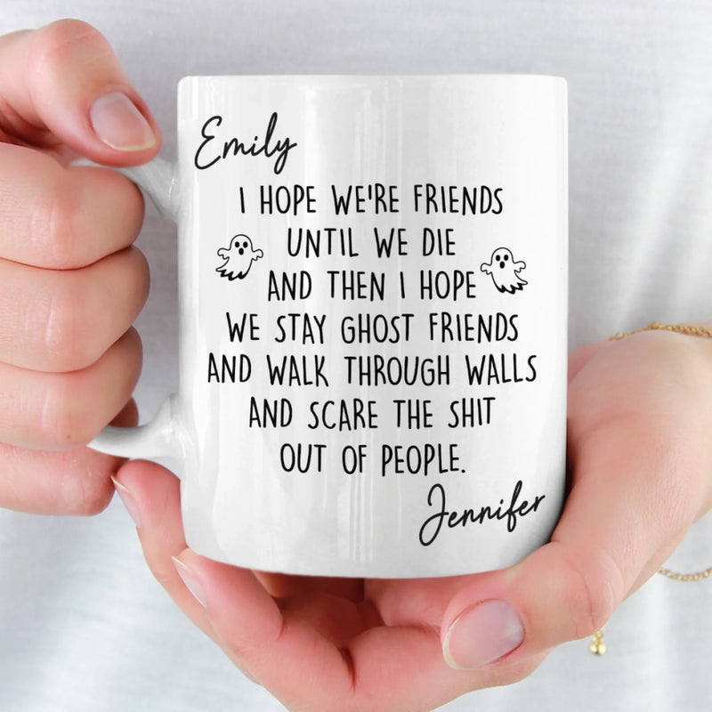 Custom Mug - Personalized Best Friend Birthday Gifts For Women, Besties, Sisters, BFF - Laughing Through Life Together