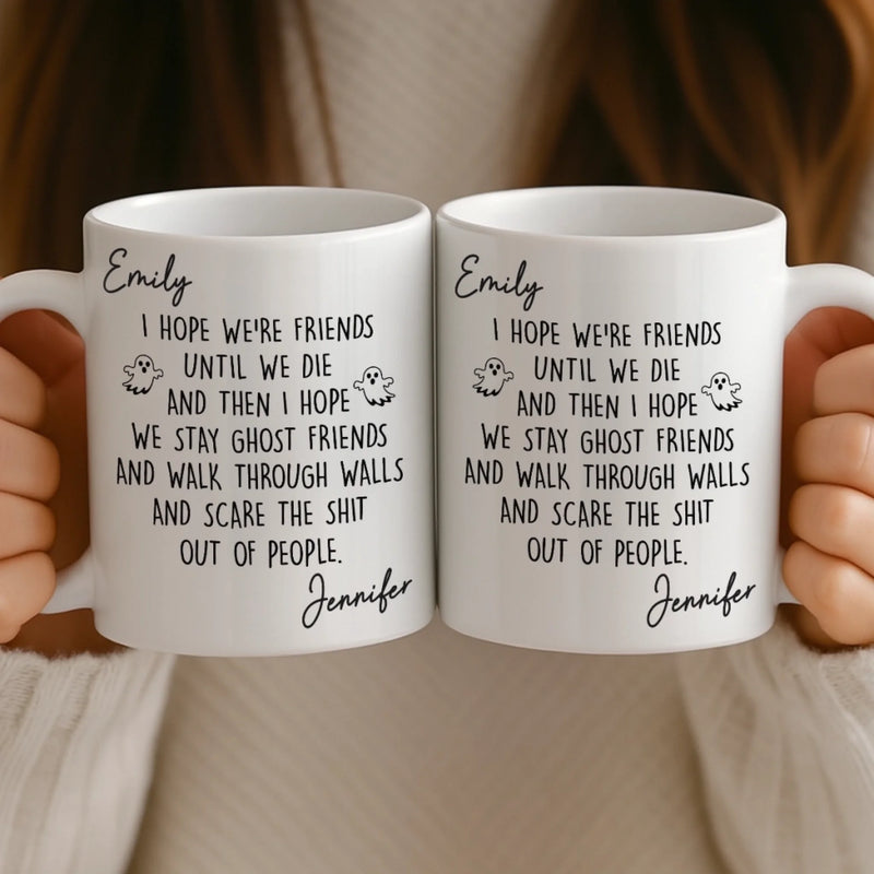 Custom Mug - Personalized Best Friend Birthday Gifts For Women, Besties, Sisters, BFF - Laughing Through Life Together