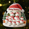 Custom Snowman Acrylic Ornament - Personalized Christmas Birthday Gifts For Mom, Dad, Brother, Sister, Kids - Love Grows In Our Circle