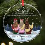 Custom Name Christmas Gifts for Girls - Personalized Glass Ornament