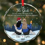Custom Name Christmas Gifts for Girls - Personalized Glass Ornament