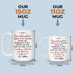 Grandma to Granddaughter Encouragement Gifts - Mugs