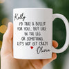 Custom Mug - Personalized Best Friend Birthday Gifts For Women, Besties, Sisters, BFF - Besties Fuel My Soul