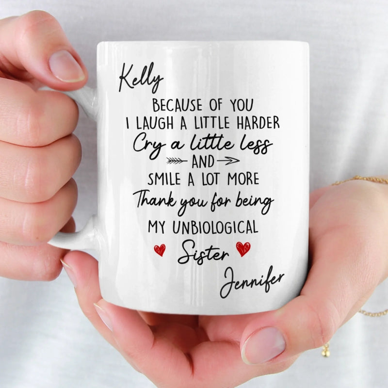 Custom Mug - Personalized Best Friend Birthday Gifts For Women, Besties, Sisters, BFF - You Make Days Brighter