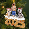 Custom Acrylic Ornament - Personalized Christmas Birthday Gifts For Dog Cat Lovers, Dog Dad And Mom, Cat Owners - Joy Comes With Paws
