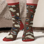 Custom Name Book Lover Gifts - Personalized Middle Tube Socks
