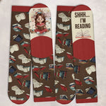 Custom Name Book Lover Gifts - Personalized Middle Tube Socks