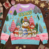 Custom Snowman Unisex Ugly Sweatshirt - Personalized Christmas Birthday Gifts For Mom, Grandma - Grandma And Kids Growing Joy