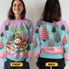 Custom Snowman Unisex Ugly Sweatshirt - Personalized Christmas Birthday Gifts For Mom, Grandma - Grandma And Kids Growing Joy