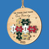 Custom Double Layer Wooden Ornament - Personalized Christmas Birthday Gifts For Mom, Dad, Brother, Sister, Kids - All The Pieces Of Us