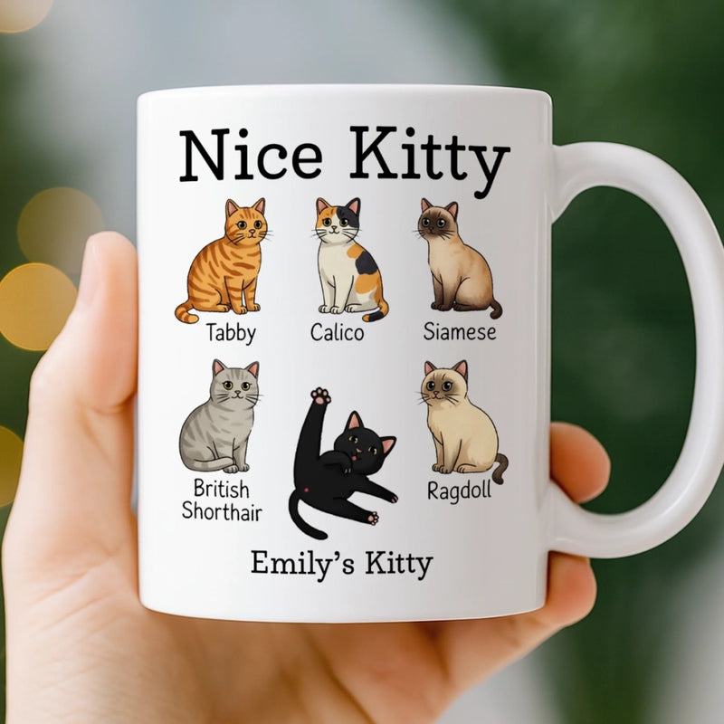 Custom Mug - Personalized Christmas Birthday Gifts For Wife, Coworkers, Friends - Purrfection Comes In Many Forms