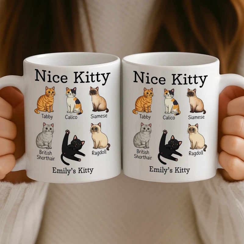 Custom Mug - Personalized Christmas Birthday Gifts For Wife, Coworkers, Friends - Purrfection Comes In Many Forms