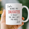 Custom Mug - Personalized Birthday Gifts For Mom, Dad, Son, Daughter - Growing With You Feels Magical