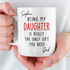 Custom Mug - Personalized Birthday Gifts For Mom, Dad, Son, Daughter - Growing With You Feels Magical