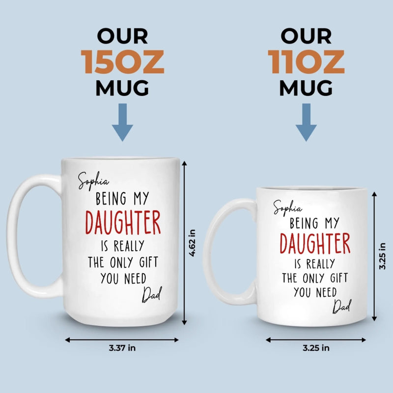 Custom Mug - Personalized Birthday Gifts For Mom, Dad, Son, Daughter - Growing With You Feels Magical
