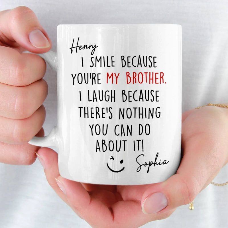 Custom Mug - Personalized Birthday Gifts For Brother, Sister - Together We Are Unstoppable