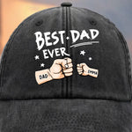 Custom Vintage Washed Denim Baseball Cap - Personalized Christmas Birthday Gifts For Dad, Grandpa - The Crew Calls Him Dad