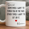 Custom Mug - Personalized Anniversary Christmas Wedding Gifts For Husband And Wife, Him And Her - My Favorite Person To Fight And Kiss