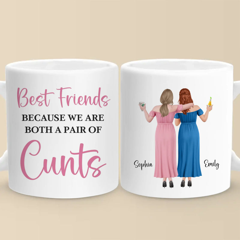 Custom Mug - Personalized Best Friend Birthday Gifts For Women, Besties, Sisters, BFF - Life Upgraded With My Besties