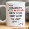 Custom Mug - Personalized Anniversary Christmas Wedding Gifts For Husband And Wife, Him And Her - Wife Life Chose Me