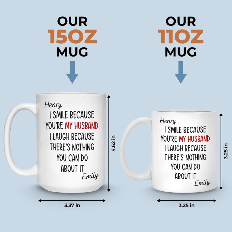 Custom Mug - Personalized Anniversary Christmas Wedding Gifts For Husband And Wife, Him And Her - Wife Life Chose Me