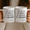 Custom Mug - Personalized Anniversary Christmas Wedding Gifts For Husband And Wife, Him And Her - My Emotional Support Human