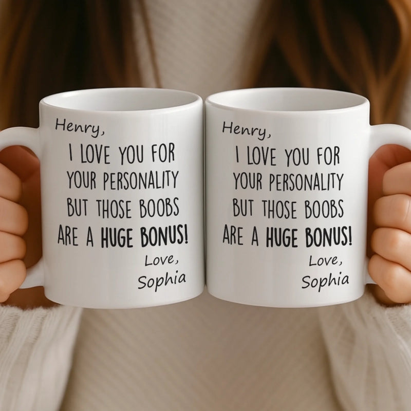 Custom Mug - Personalized Anniversary Christmas Wedding Gifts For Husband And Wife, Him And Her - My Emotional Support Human
