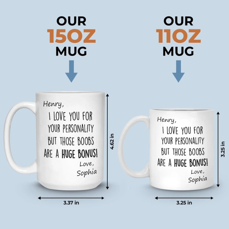 Custom Mug - Personalized Anniversary Christmas Wedding Gifts For Husband And Wife, Him And Her - My Emotional Support Human