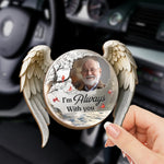 Custom Photo Car Visor Clip - Personalized Memorial Sympathy Gifts For Loss Of Mom, Dad - Never Truly Gone