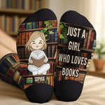 Custom Name Book Lover Gifts for Girls - Personalized Middle Tube Socks