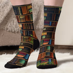 Custom Name Book Lover Gifts for Girls - Personalized Middle Tube Socks